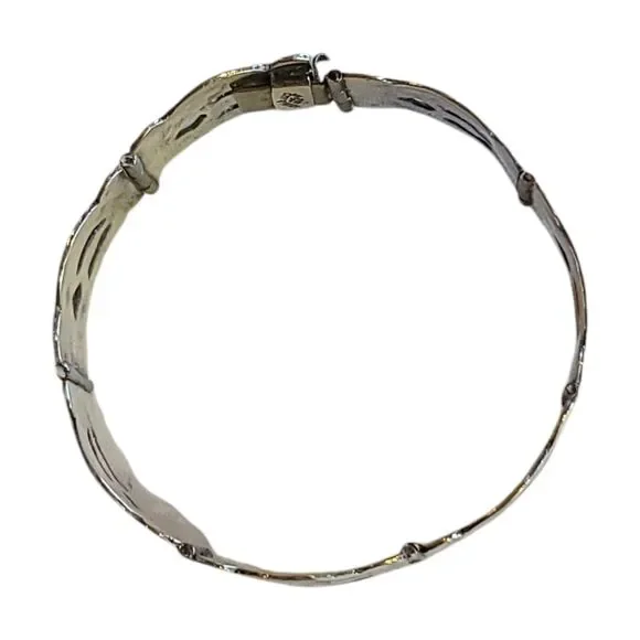 Vintage Abalone Sterling Silver 925 Panel Bracelet Iguala Mexico Signed - Picture 9 of 13